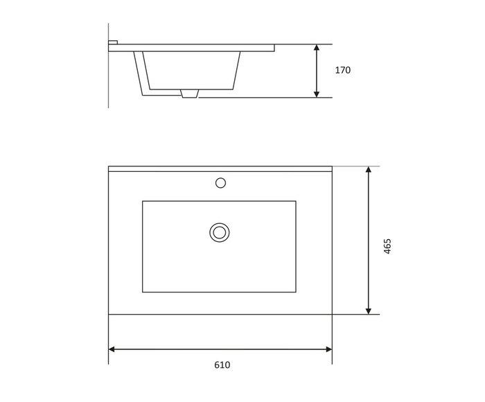 Vask Deluxe hvid 60 cm NR11 - REN